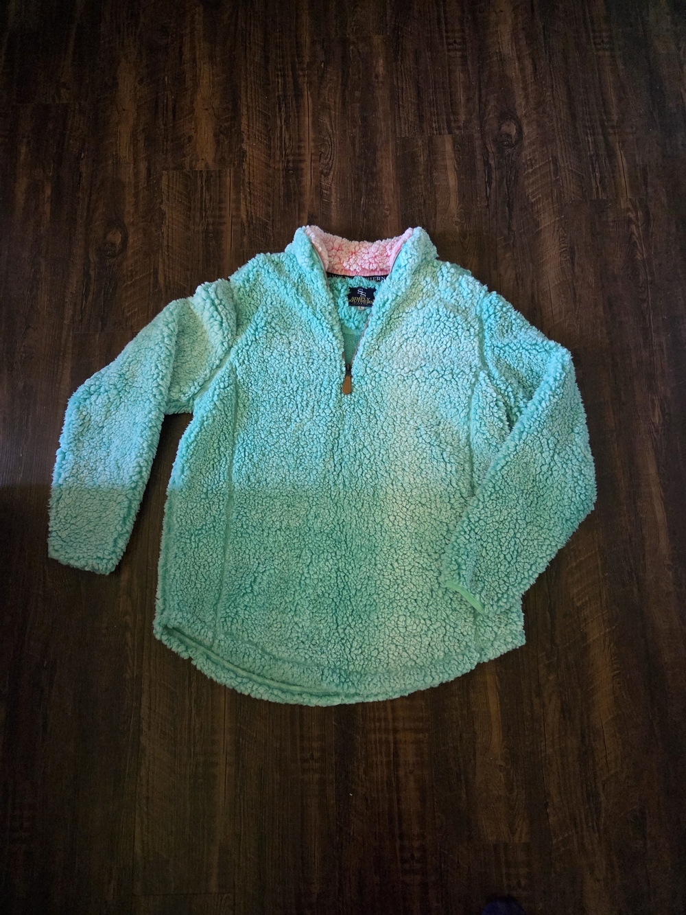 Simply Southern Plush Sherpa Pullover in Aqua Mint